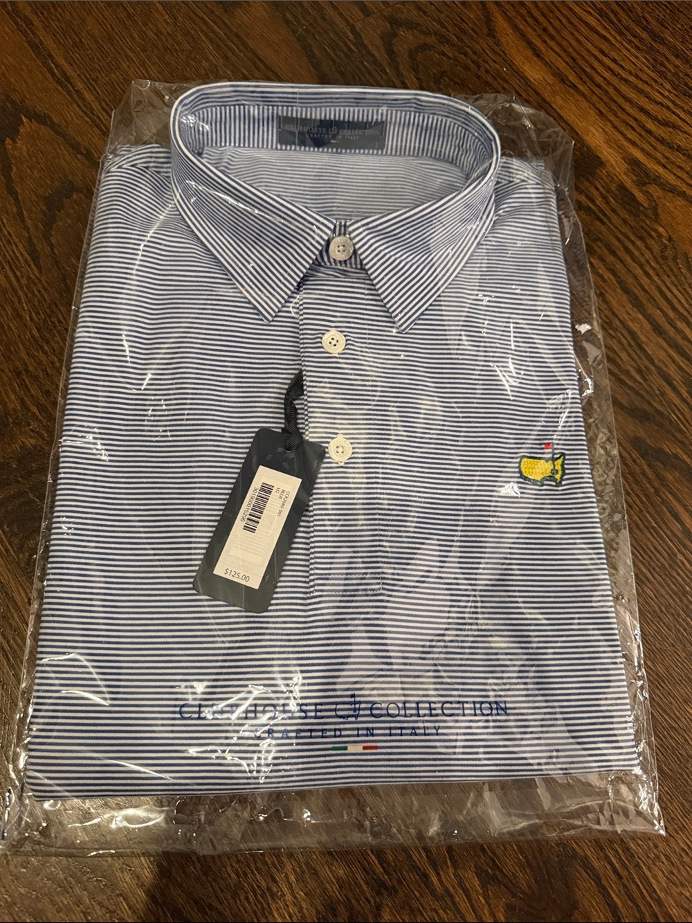 Masters Men's Blue Striped Button-Down Shirt
